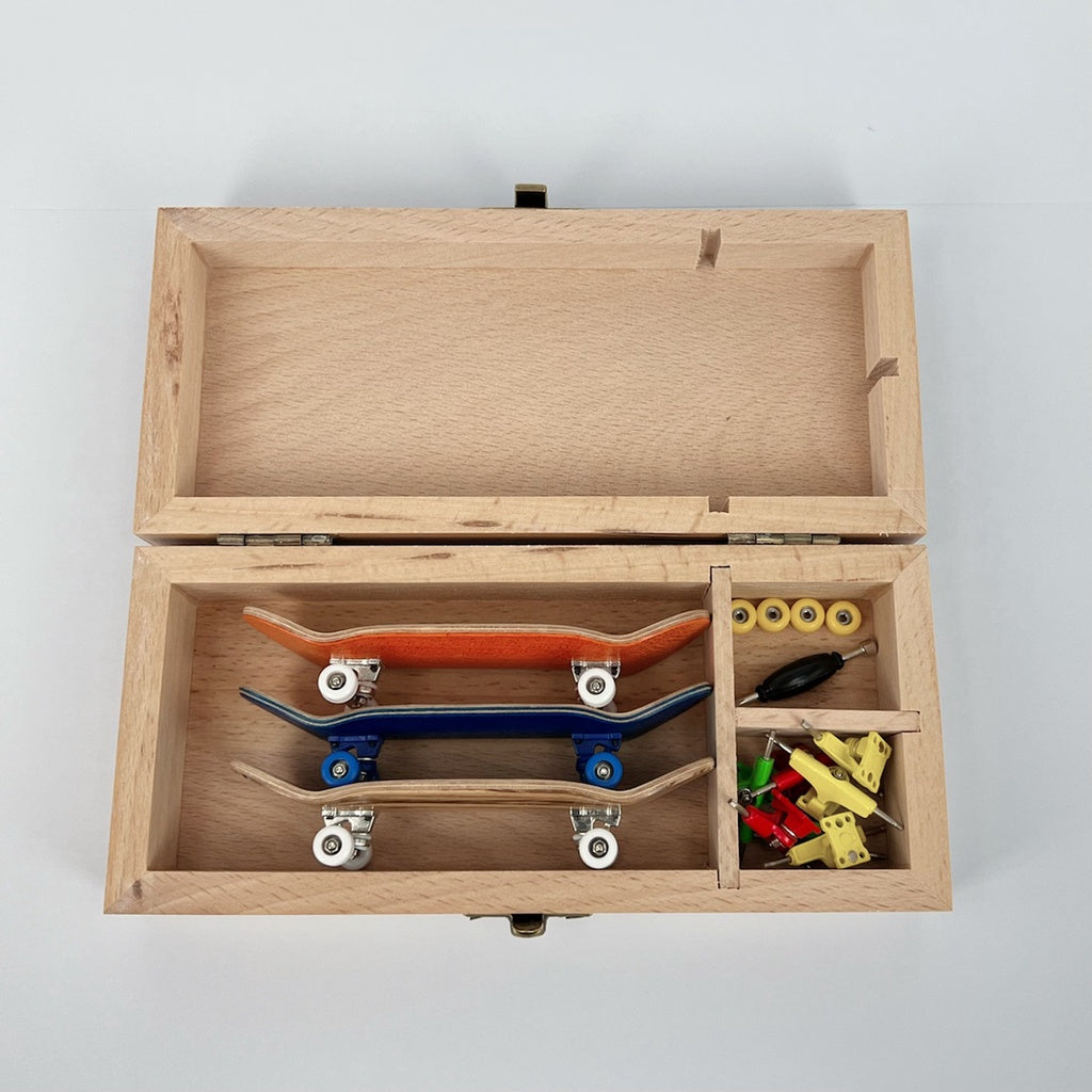 Dual Purpose Fingerboards Storage Wooden Box