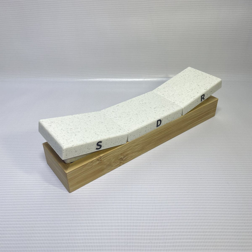 Transformable Fingerboard Marble Box with Bamboo Base